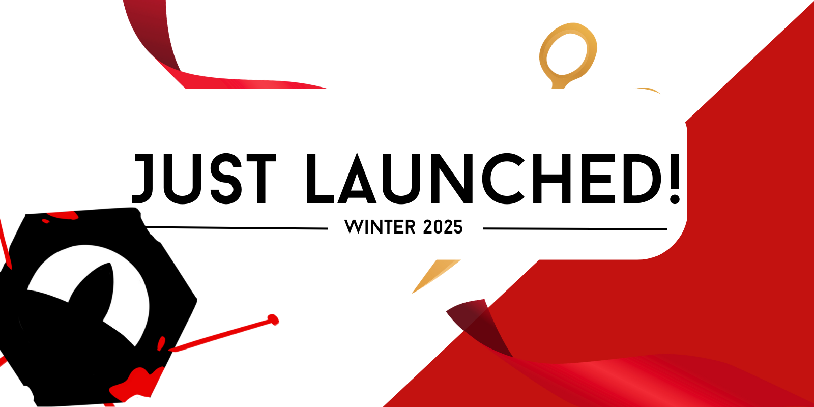 Promotional graphic with 'Just Launched! Winter 2025' text