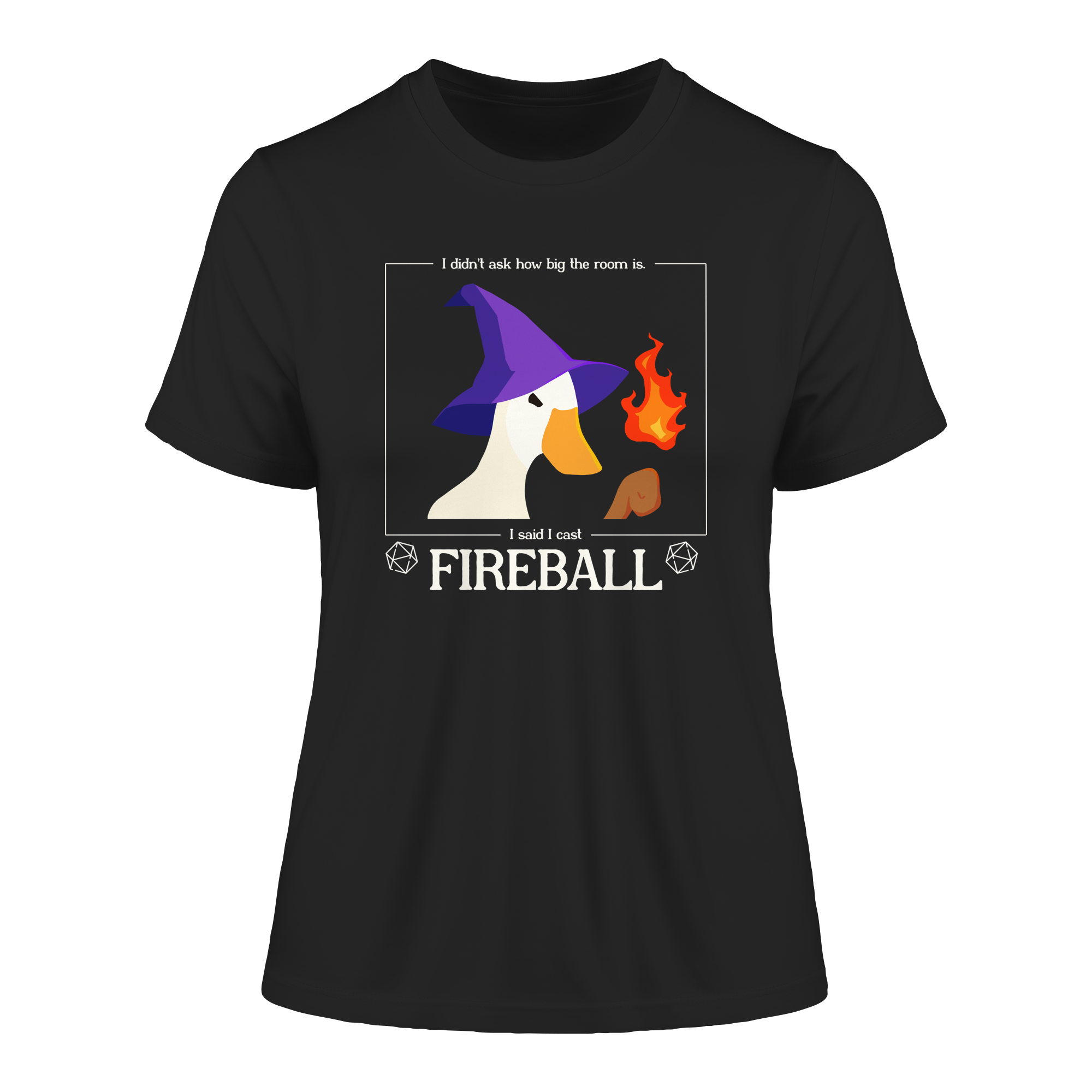 “Fireball Goose” Fitted T-Shirt