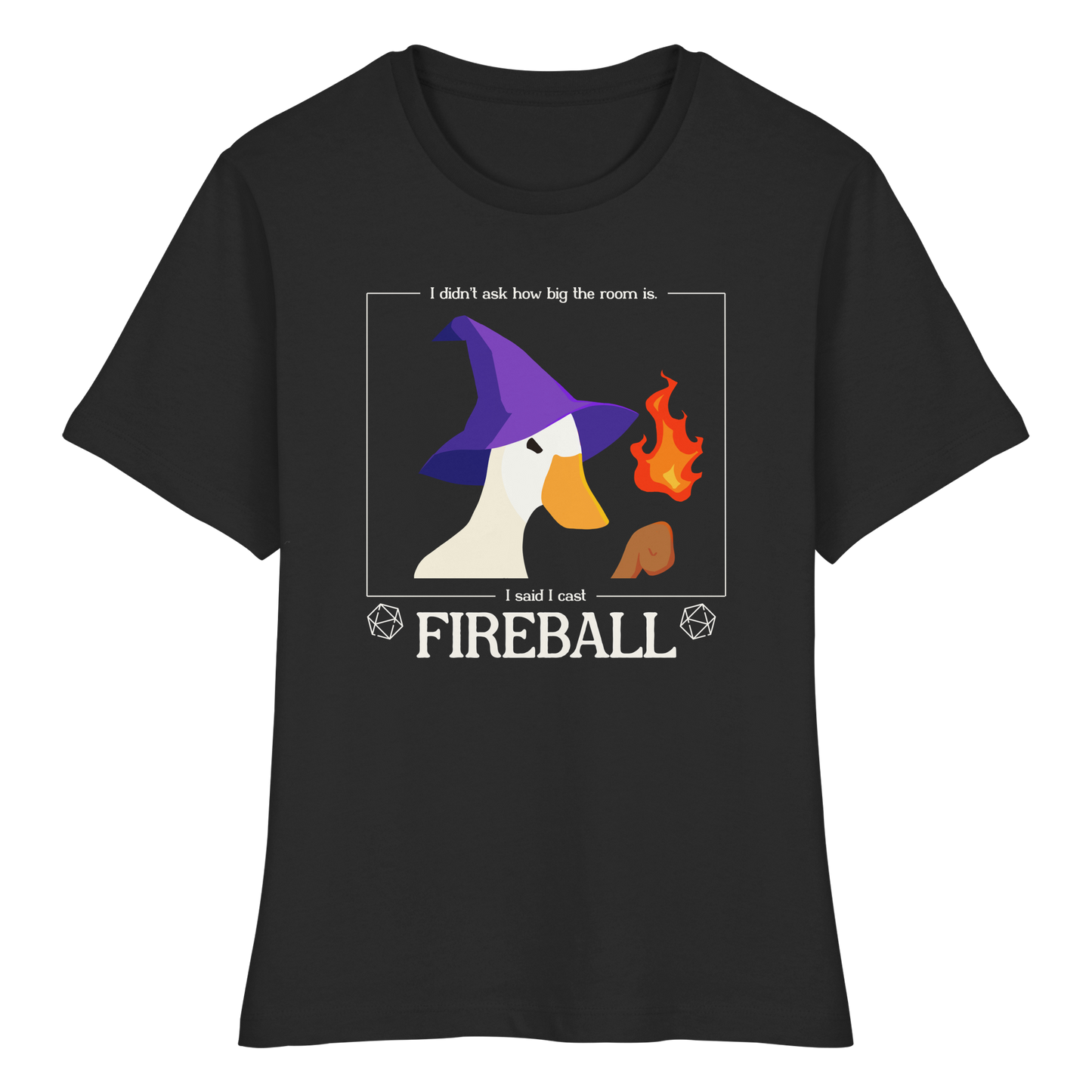 “Fireball Goose” Fitted T-Shirt